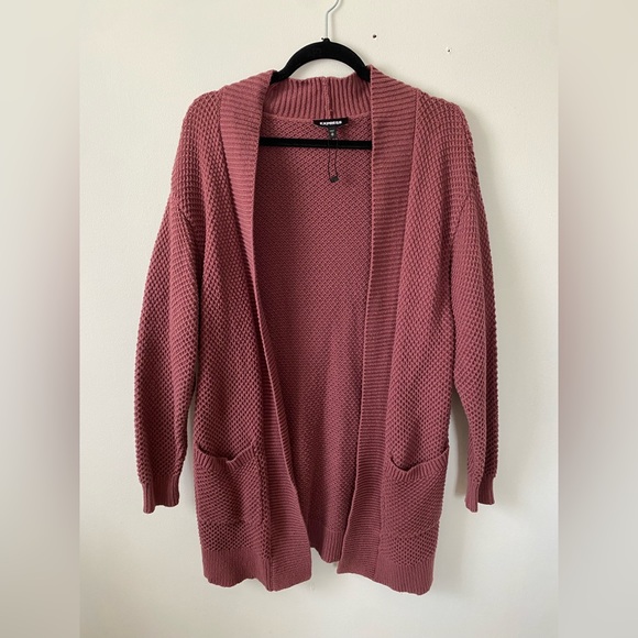 Blush Express Open Cardigan with 2 Front Pockets - Picture 2 of 5